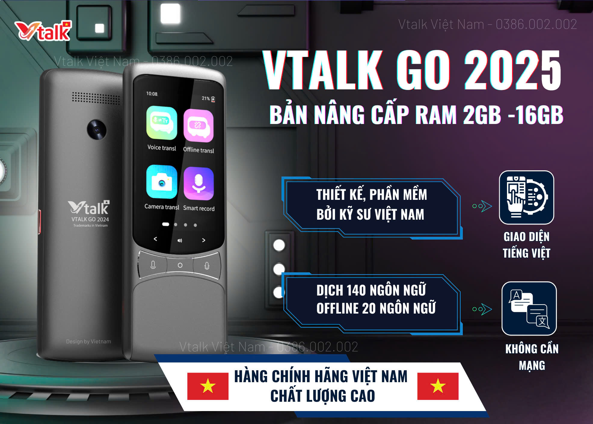 Máy Phiên Dịch Vtalk Go 2025