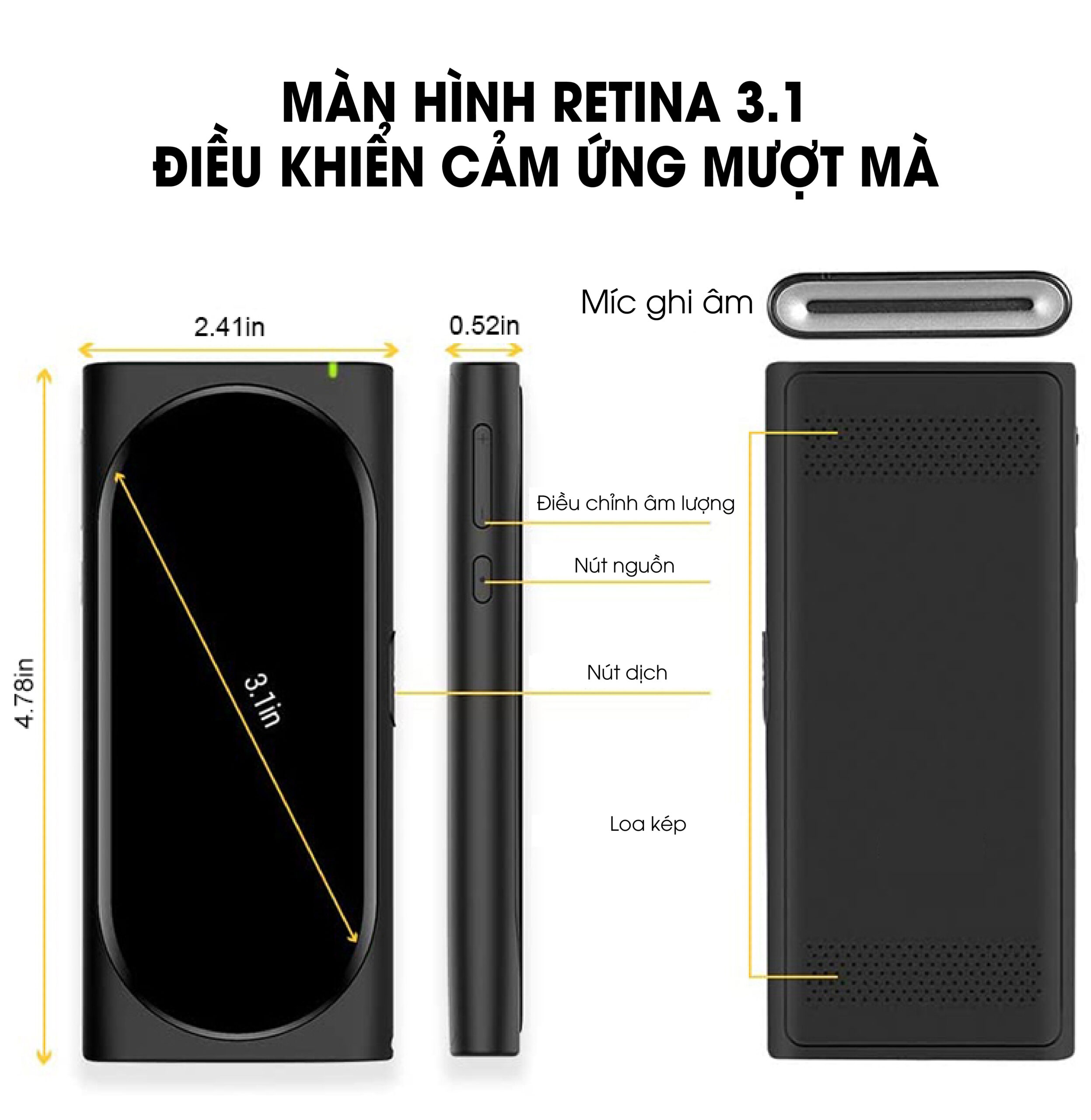 Langogo Genesis - Máy Phiên Dịch Hỗ Trợ 100 Ngôn Ngữ, Sản Xuất Bởi Mỹ Langogo Genesis - Máy Phiên Dịch Hỗ Trợ 100 Ngôn Ngữ, Sản Xuất Bởi Mỹ