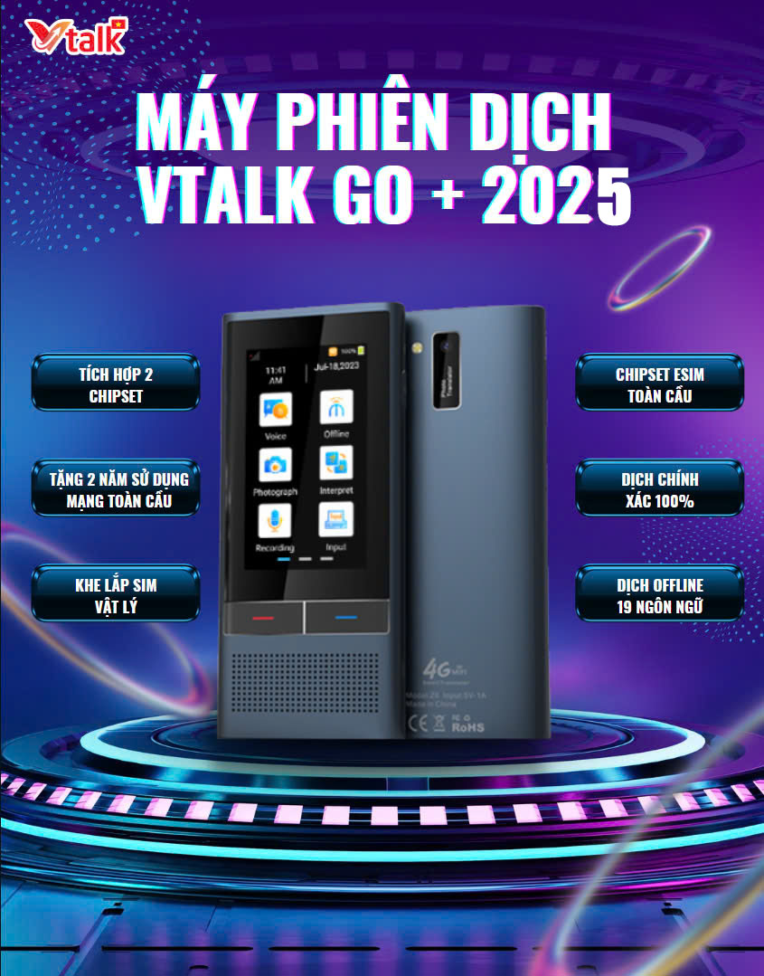 Máy phiên dịch Vtalk Go 2025