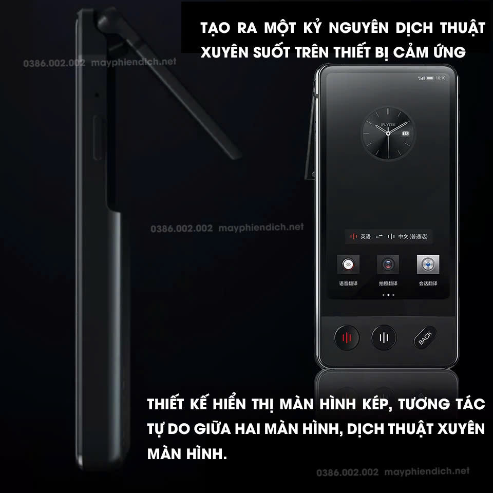 Iflytek - Máy Phiên Dịch Có 2 Màn Hình Cảm Ứng
