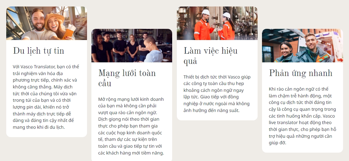 Máy Phiên Dịch Vasco hiệu quả làm việc
