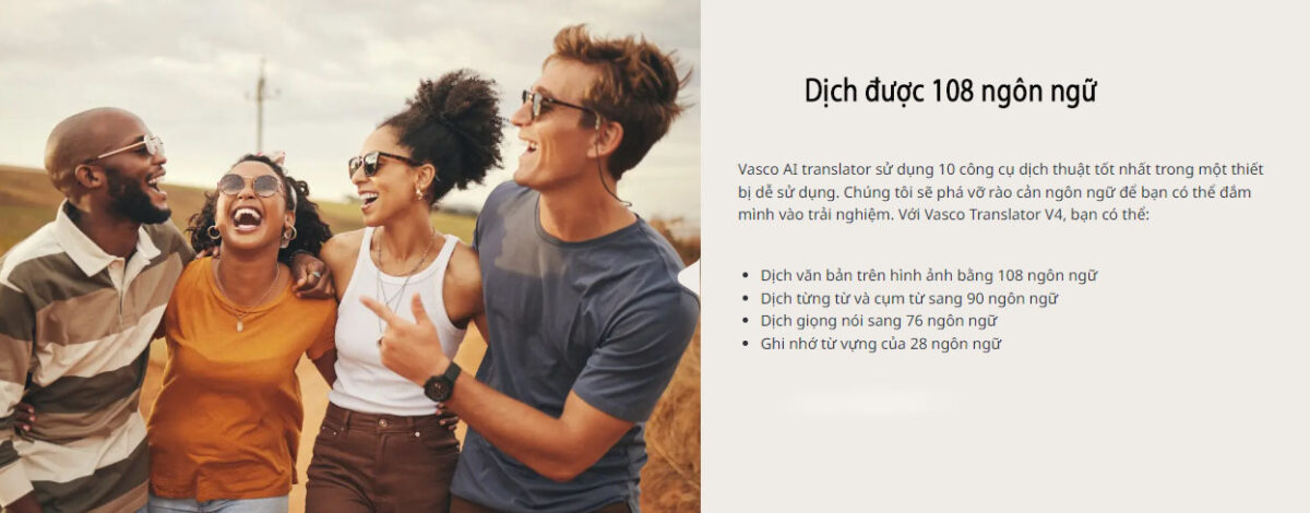 Máy Phiên Dịch Vasco dịch 108 ngôn ngữ