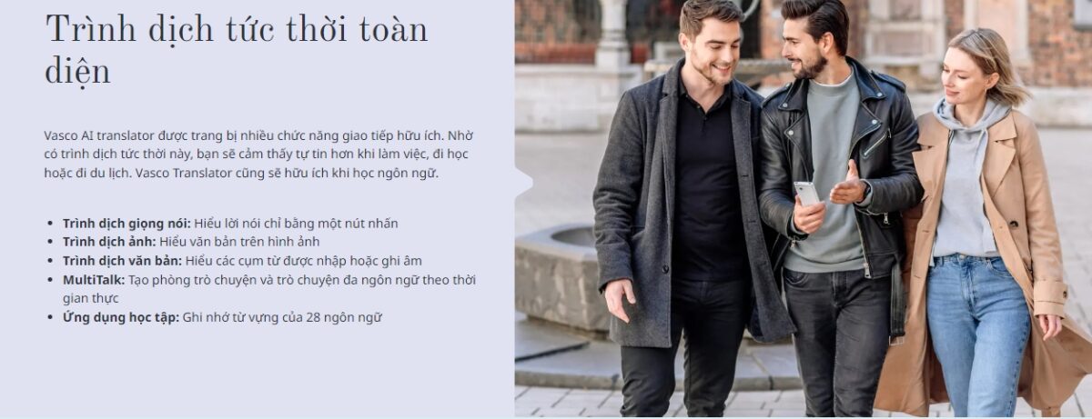 Máy Phiên Dịch Vasco trình dịch tức thời
