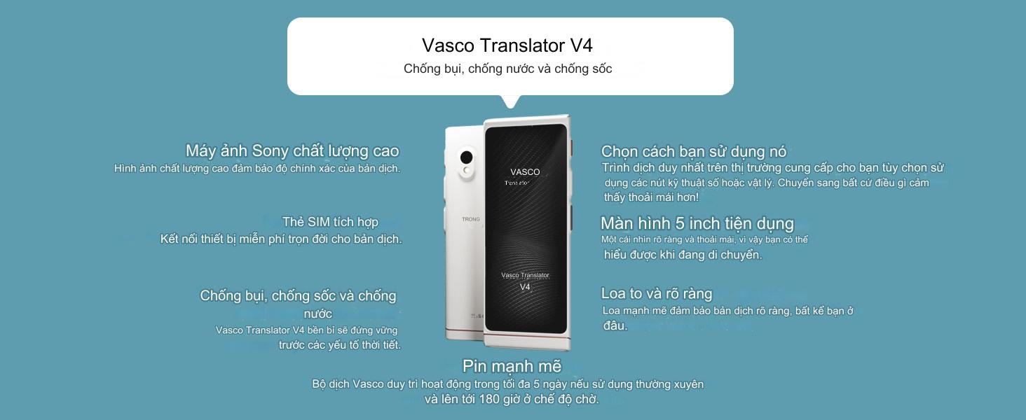 Vasco – Máy Phiên Dịch Hỗ Trợ 108 Ngôn Ngữ, Sản Xuất Bởi Châu Âu