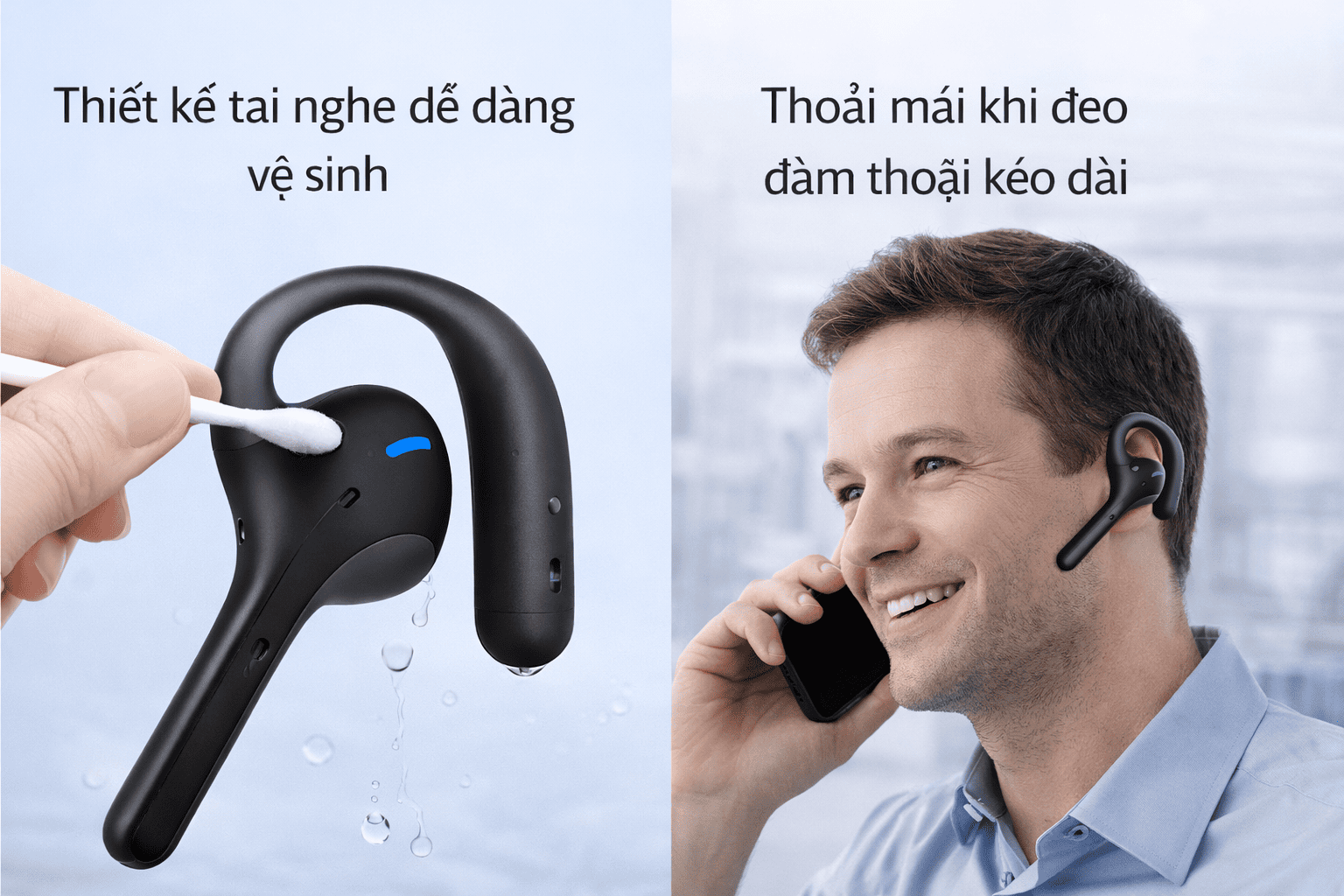 Tai nghe phiên dịch W4 Pro dễ dàng vệ sinh và sử dụng
