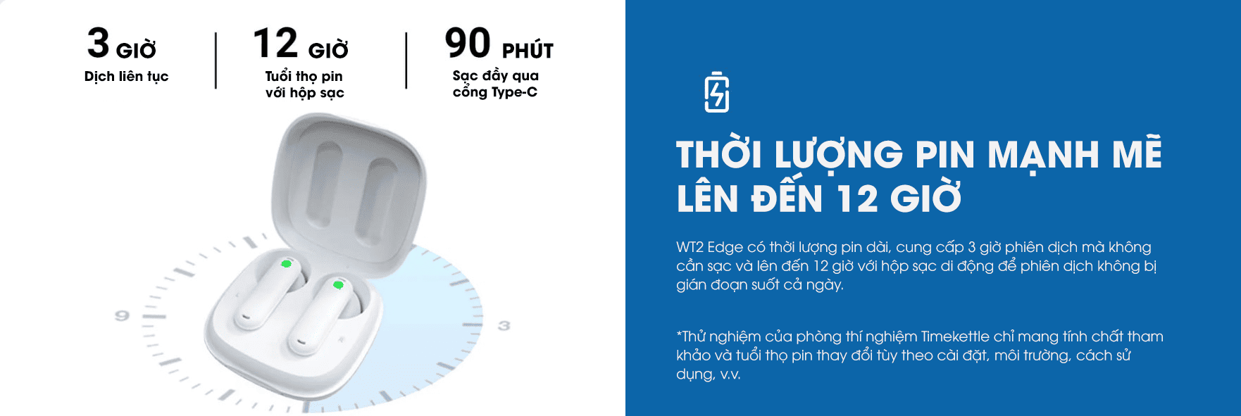 Tai Nghe Phiên Dịch WT2 Edge thời lượng pin mạnh mẽ Tai Nghe Phiên Dịch WT2 Edge thời lượng pin mạnh mẽ