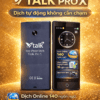 Vtalk Pro X 2026 - Máy Phiên Dịch Cao Cấp Dịch Không Cần Chạm