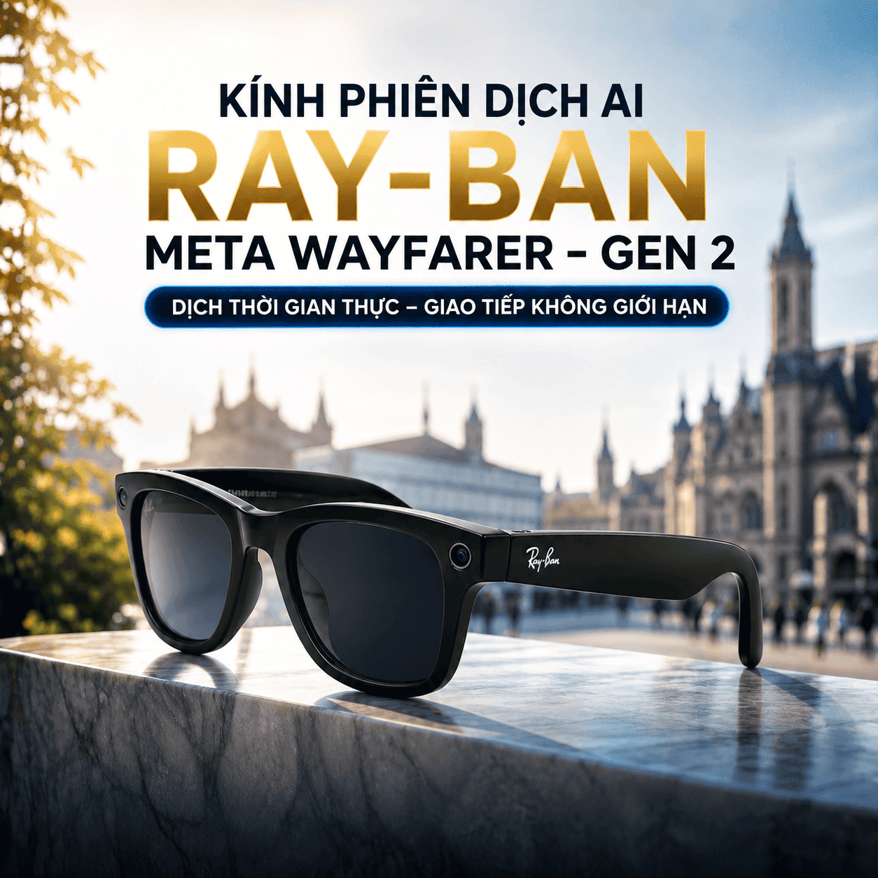 Ray-Ban Meta Wayfarer Gen 2 2026 – Kính Thông Minh AI Phiên Dịch Theo Thời Gian Thực