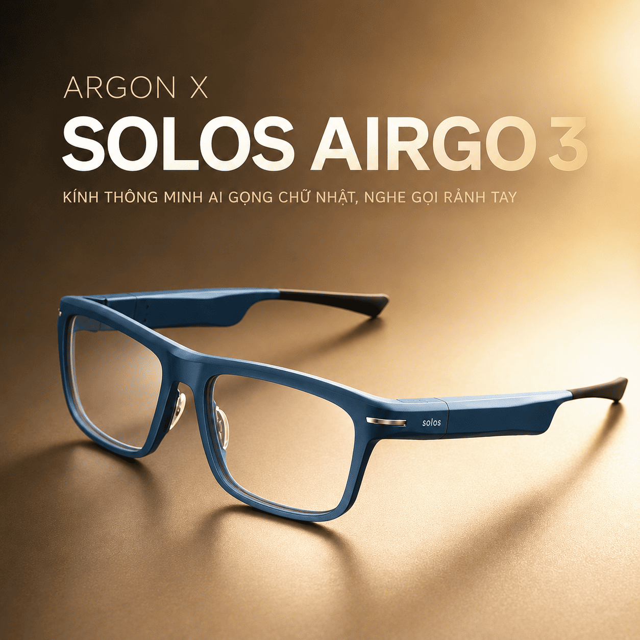 Argon X Solos AirGo 3 – Kính Thông Minh AI Gọng Chữ Nhật Cho Nghe Gọi Rảnh Tay Argon X Solos AirGo 3 – Kính Thông Minh AI Gọng Chữ Nhật Cho Nghe Gọi Rảnh Tay