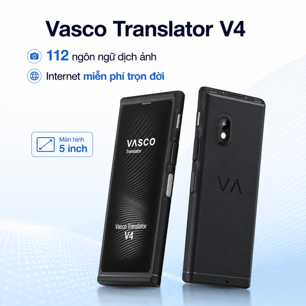 Máy phiên dịch Vasco Translator V4 – Dịch 112 ngôn ngữ và Internet miễn phí trọn đời