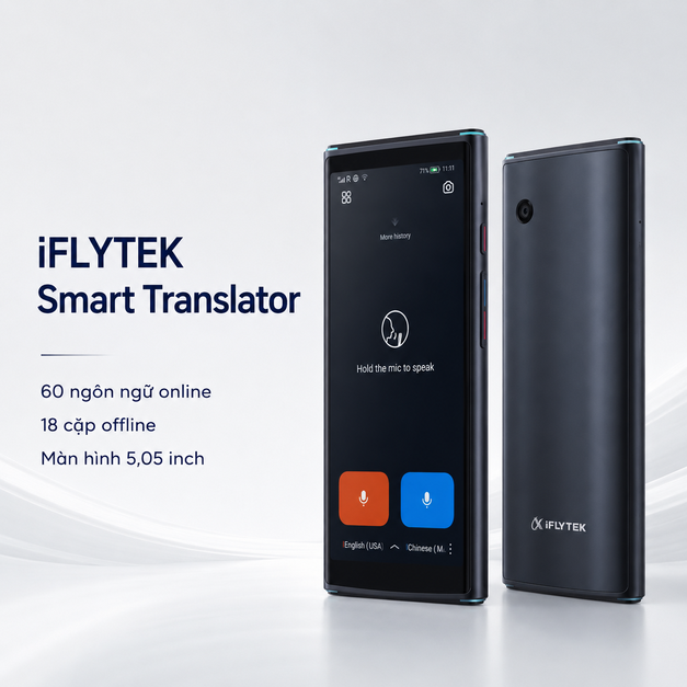 Máy phiên dịch iFLYTEK Smart Translator – Dịch 60 ngôn ngữ và hỗ trợ offline