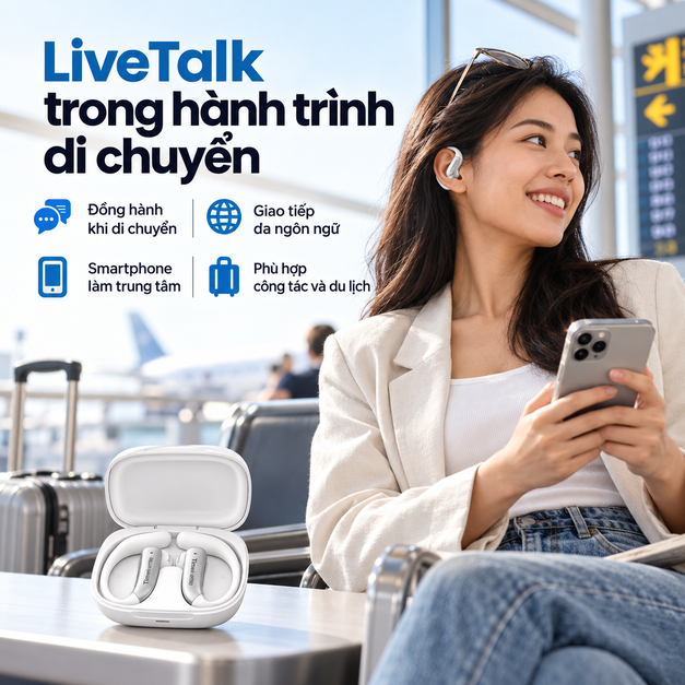 LiveTalk AI Translation Earbuds